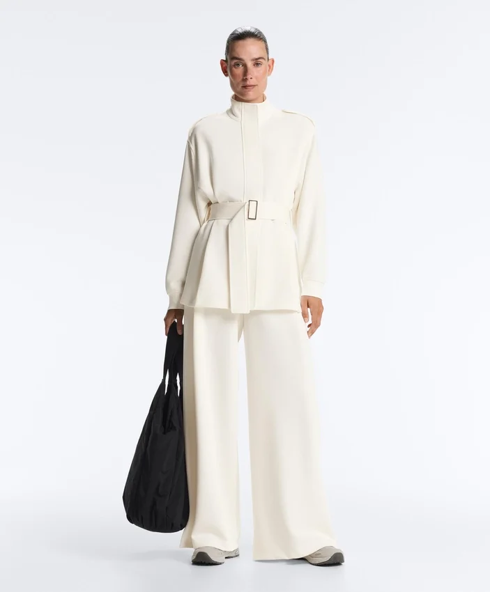 Lange Utility-Jacke mit Twill-Gürtel Lange Utility-Jacke mit Twill-Gürtel