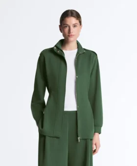 Lange Utility-Jacke mit Twill-Gürtel