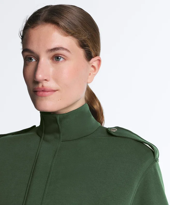 Lange Utility-Jacke mit Twill-Gürtel Lange Utility-Jacke mit Twill-Gürtel