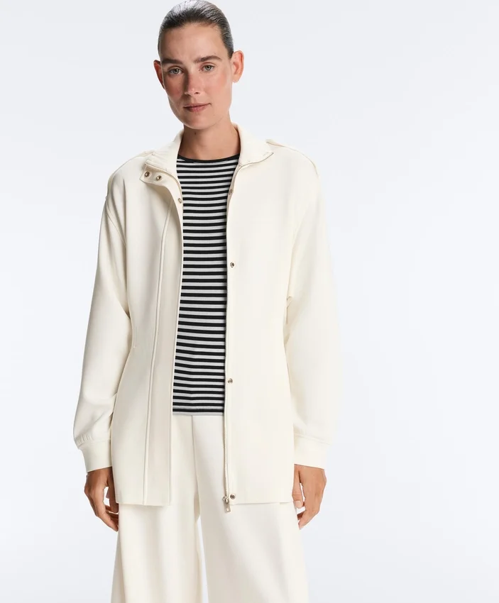 Lange Utility-Jacke mit Twill-Gürtel Lange Utility-Jacke mit Twill-Gürtel