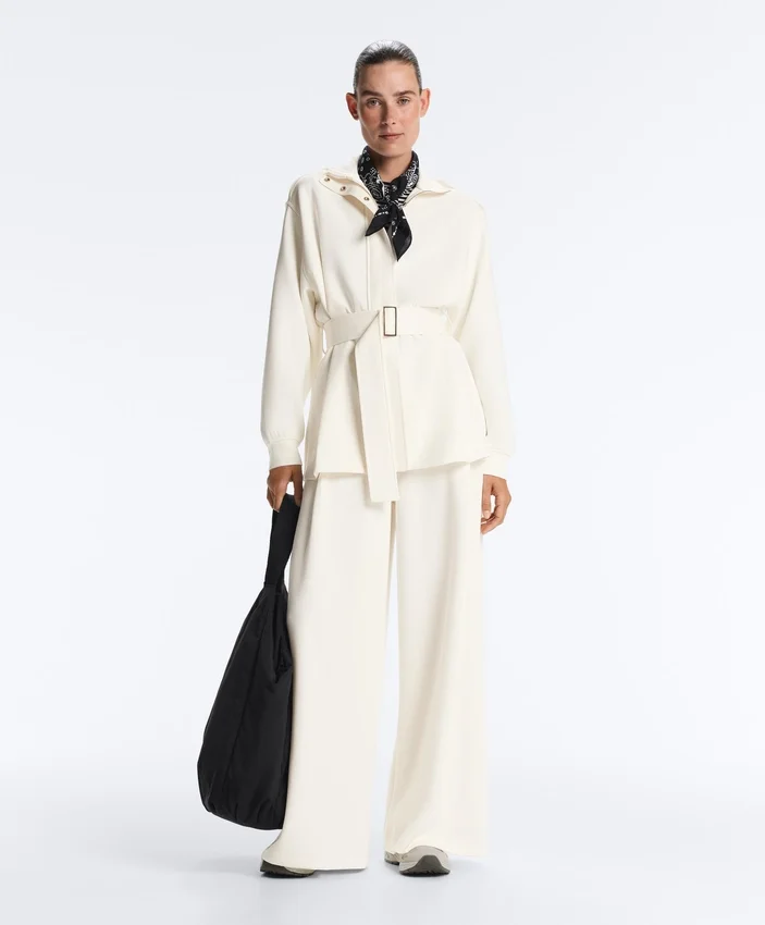 Lange Utility-Jacke mit Twill-Gürtel Lange Utility-Jacke mit Twill-Gürtel