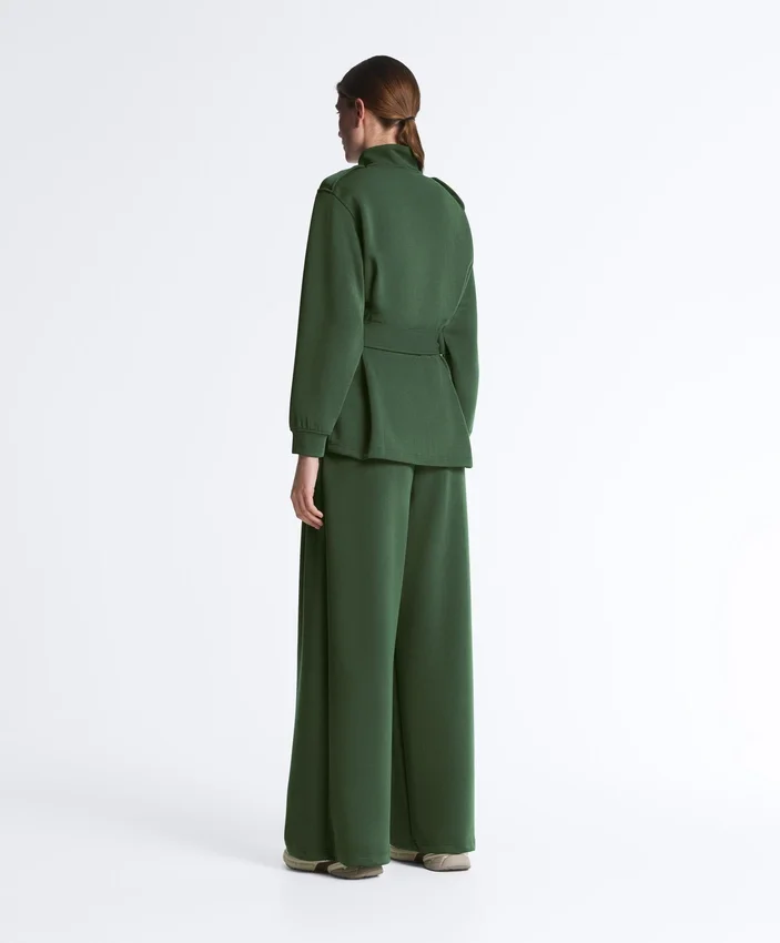 Lange Utility-Jacke mit Twill-Gürtel Lange Utility-Jacke mit Twill-Gürtel