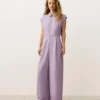 Langer Jumpsuit aus Baumwolle mit Kragen Langer Jumpsuit aus Baumwolle mit Kragen