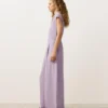 Langer Jumpsuit aus Baumwolle mit Kragen Langer Jumpsuit aus Baumwolle mit Kragen