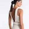 Langer Piqué-Jumpsuit mit Paspelierung aus Baumwolle Langer Piqué-Jumpsuit mit Paspelierung aus Baumwolle