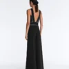Langer Piqué-Jumpsuit mit Paspelierung aus Baumwolle Langer Piqué-Jumpsuit mit Paspelierung aus Baumwolle