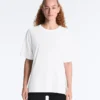 Langes, kurzärmeliges T-Shirt aus Baumwollmischung Langes, kurzärmeliges T-Shirt aus Baumwollmischung