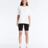 Langes, kurzärmeliges T-Shirt aus Baumwollmischung Langes, kurzärmeliges T-Shirt aus Baumwollmischung