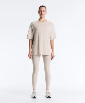 Langes, kurzärmeliges T-Shirt aus Baumwollmischung