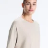 Langes, kurzärmeliges T-Shirt aus Baumwollmischung Langes, kurzärmeliges T-Shirt aus Baumwollmischung