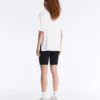 Langes, kurzärmeliges T-Shirt aus Baumwollmischung Langes, kurzärmeliges T-Shirt aus Baumwollmischung