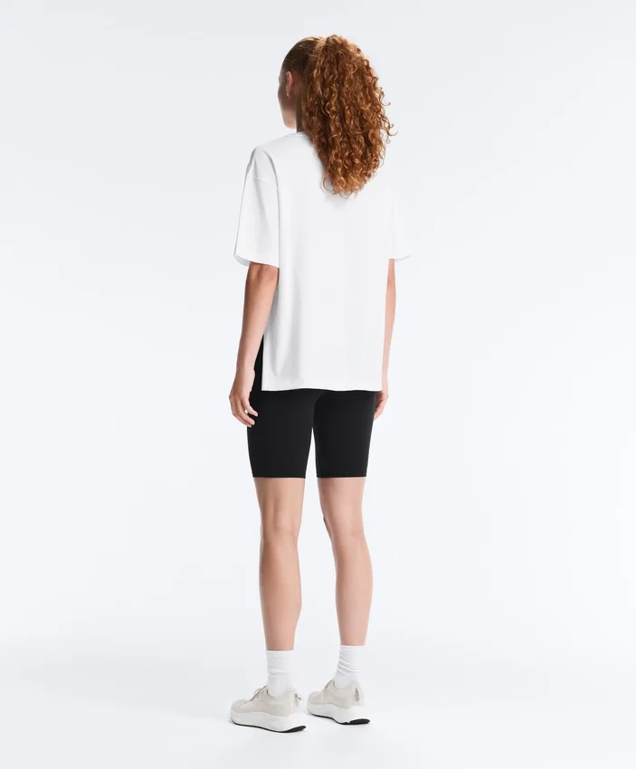 Langes, kurzärmeliges T-Shirt aus Baumwollmischung Langes, kurzärmeliges T-Shirt aus Baumwollmischung