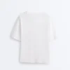 Langes, kurzärmeliges T-Shirt aus Baumwollmischung Langes, kurzärmeliges T-Shirt aus Baumwollmischung