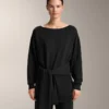 Langes Soft Touch-Sweatshirt aus Modal mit Knotendetail Langes Soft Touch-Sweatshirt aus Modal mit Knotendetail