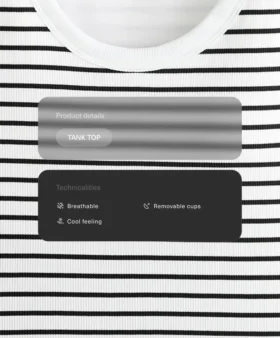 Langes Top aus Modal mit Rippstreifen
