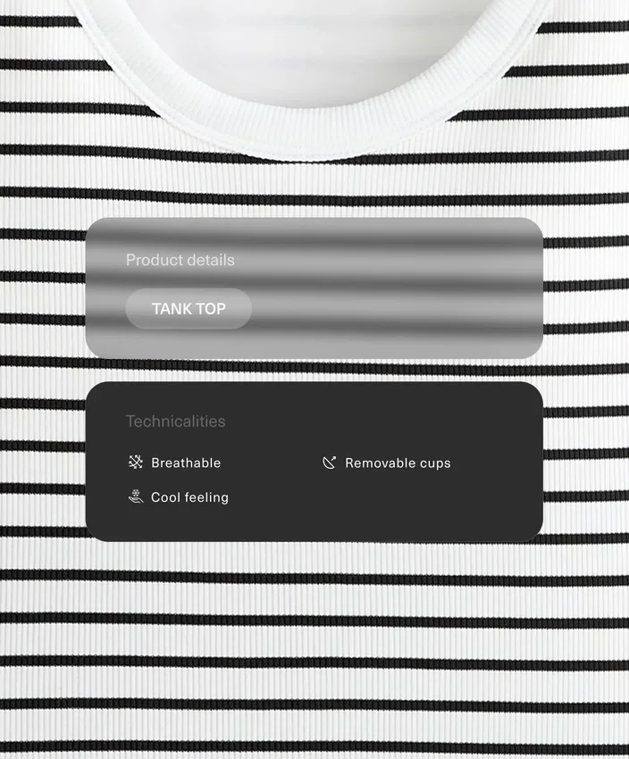 Langes Top aus Modal mit Rippstreifen Langes Top aus Modal mit Rippstreifen