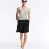 Langes Top aus Modal mit Rippstreifen Langes Top aus Modal mit Rippstreifen