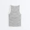 Langes Top aus Modal mit Rippstreifen Langes Top aus Modal mit Rippstreifen
