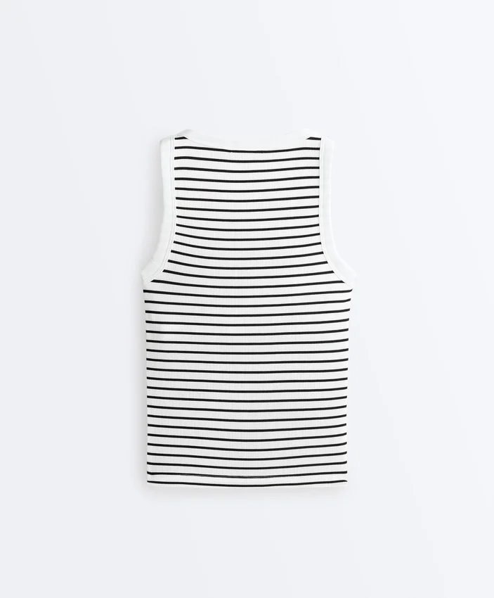 Langes Top aus Modal mit Rippstreifen Langes Top aus Modal mit Rippstreifen
