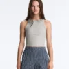 Langes Top aus Modal-Rippstoff Langes Top aus Modal-Rippstoff