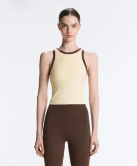 Langes Top aus Modal-Rippstoff