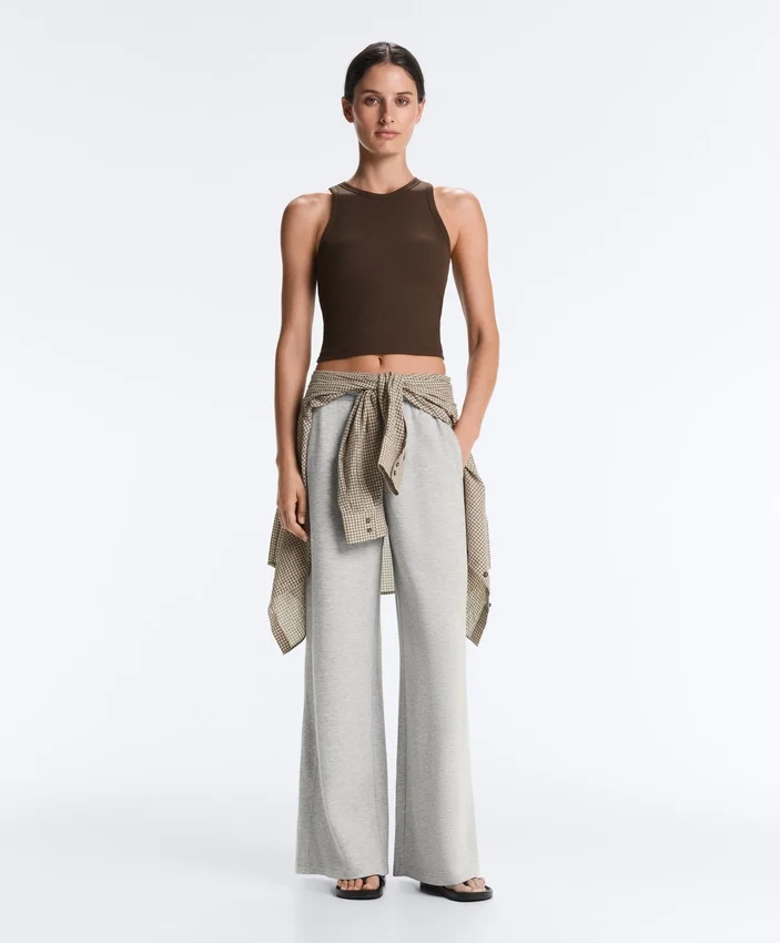 Langes Top aus Modal-Rippstoff Langes Top aus Modal-Rippstoff