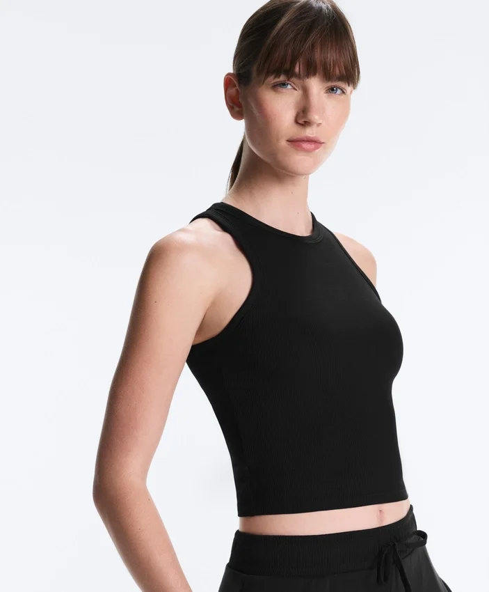 Langes Top aus Modal-Rippstoff Langes Top aus Modal-Rippstoff