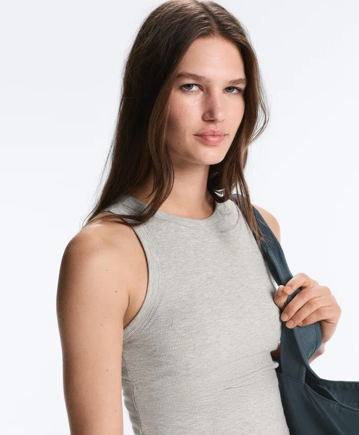 Langes Top aus Modal-Rippstoff Langes Top aus Modal-Rippstoff