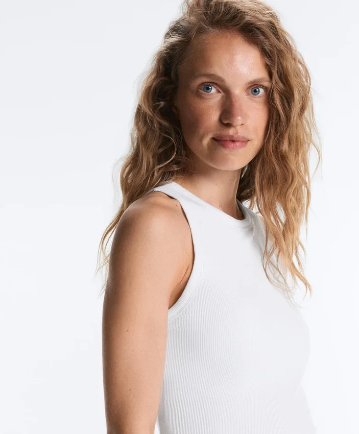 Langes Top aus Modal-Rippstoff Langes Top aus Modal-Rippstoff