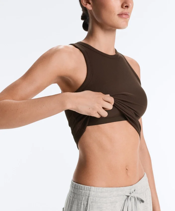 Langes Top aus Modal-Rippstoff Langes Top aus Modal-Rippstoff