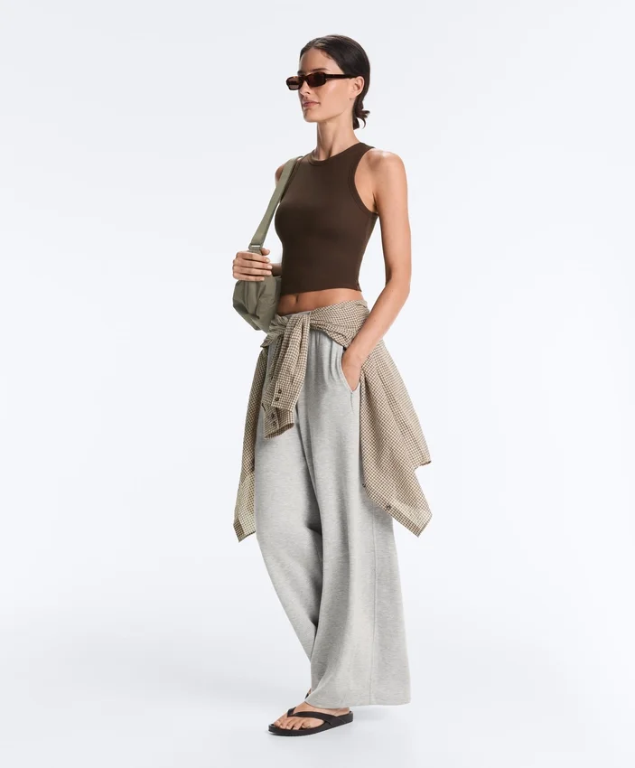 Langes Top aus Modal-Rippstoff Langes Top aus Modal-Rippstoff