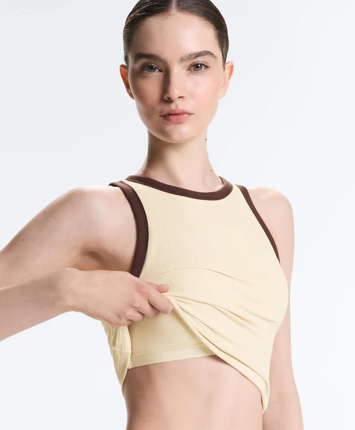 Langes Top aus Modal-Rippstoff Langes Top aus Modal-Rippstoff