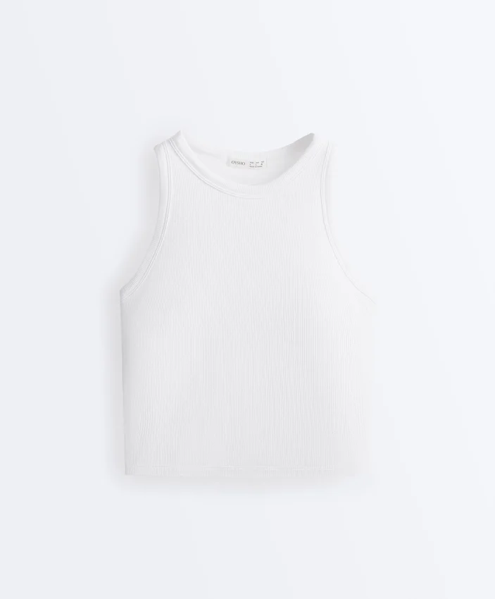 Langes Top aus Modal-Rippstoff Langes Top aus Modal-Rippstoff