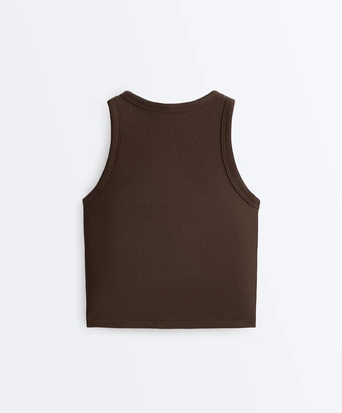 Langes Top aus Modal-Rippstoff Langes Top aus Modal-Rippstoff