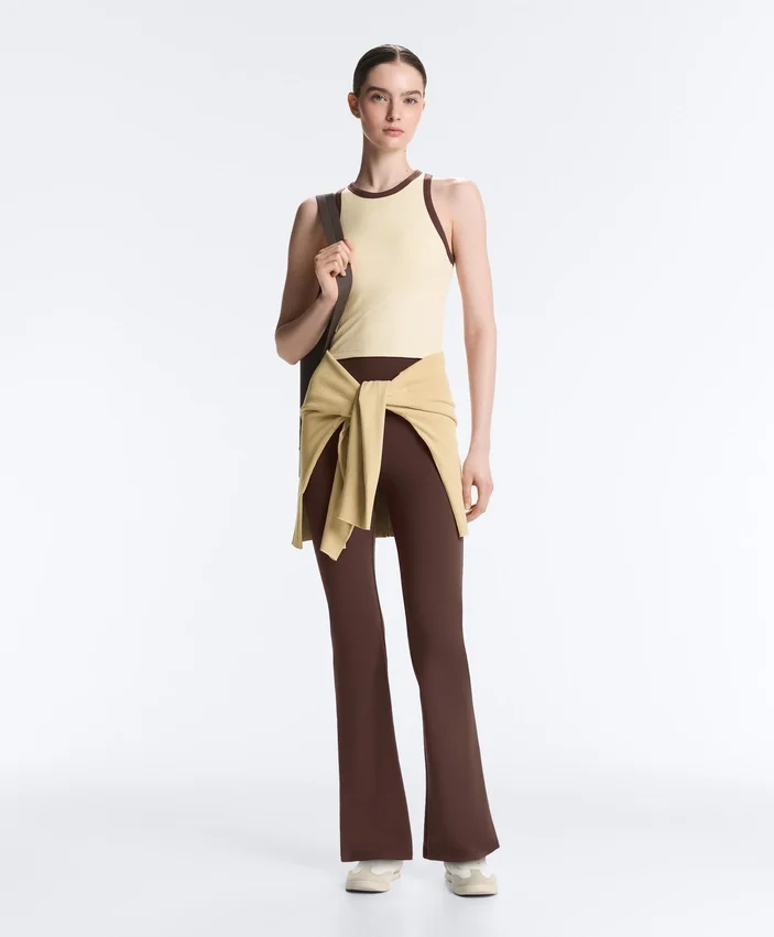 Langes Top aus Modal-Rippstoff Langes Top aus Modal-Rippstoff