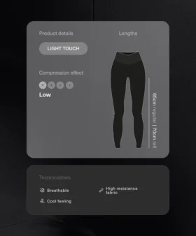 Leggings mit hoher Taille, knöchellang, mit Light Touch-Tragegefühl und V-Ausschnitt, 65 cm