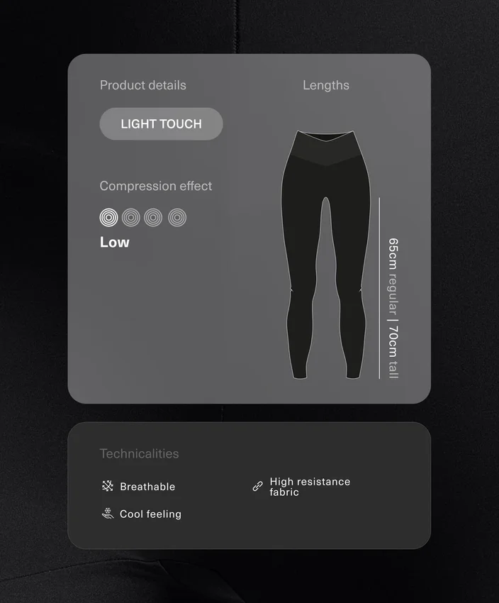 Leggings mit hoher Taille, knöchellang, mit Light Touch-Tragegefühl und V-Ausschnitt, 65 cm Leggings mit hoher Taille, knöchellang, mit Light Touch-Tragegefühl und V-Ausschnitt, 65 cm