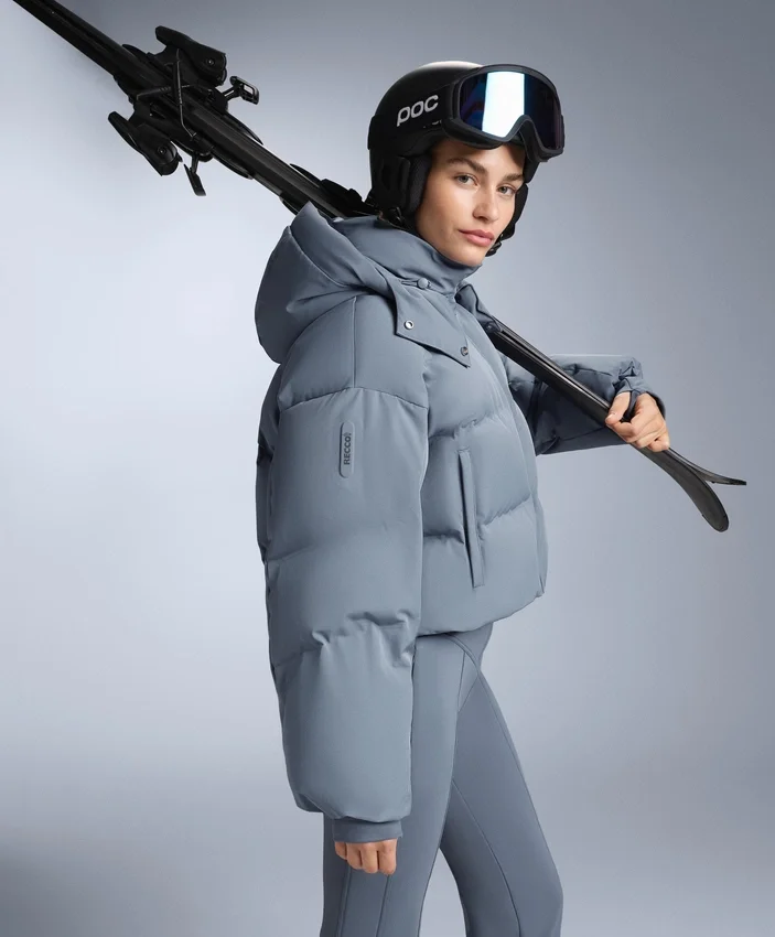 Leichte, wasserabweisende kurze Skijacke aus 80 % Daunen und 20 % Minardi Piume Leichte, wasserabweisende kurze Skijacke aus 80 % Daunen und 20 % Minardi Piume