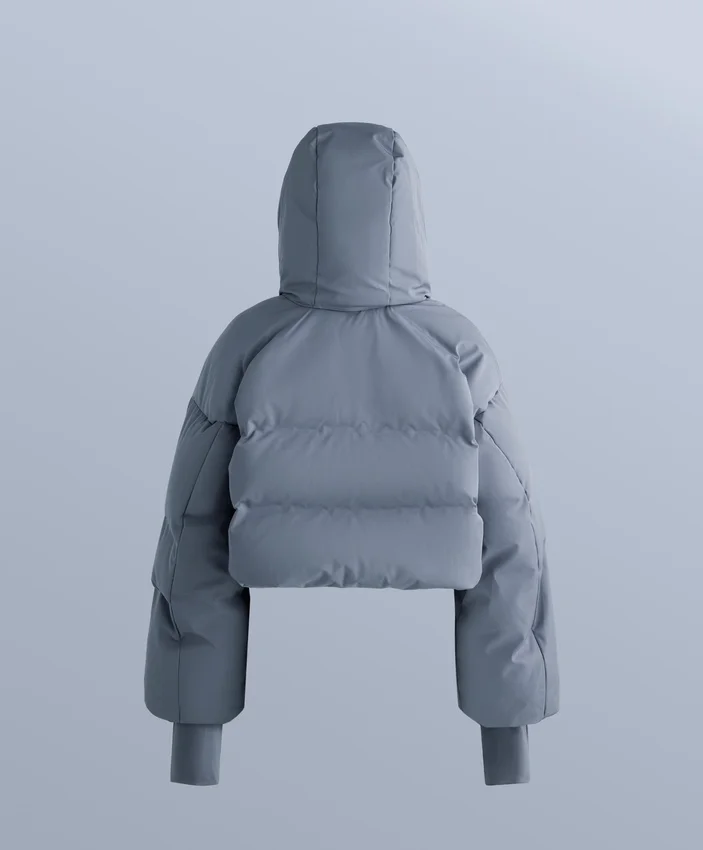 Leichte, wasserabweisende kurze Skijacke aus 80 % Daunen und 20 % Minardi Piume Leichte, wasserabweisende kurze Skijacke aus 80 % Daunen und 20 % Minardi Piume