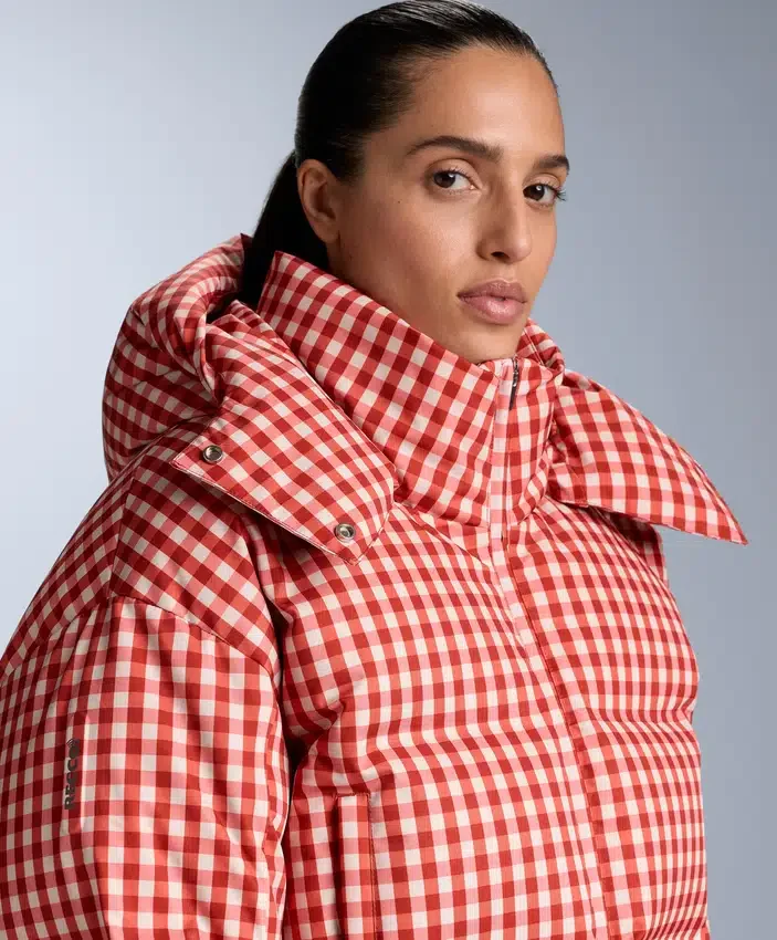 Leichte, wasserabweisende kurze Skijacke aus 80 % Daunen und 20 % Minardi Piume Leichte, wasserabweisende kurze Skijacke aus 80 % Daunen und 20 % Minardi Piume