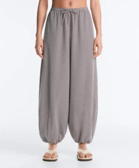 Maxi-Bloomer-Hose aus Lyocell-Mischung mit Vichy-Karomuster