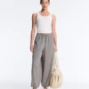 Maxi-Bloomer-Hose aus Lyocell-Mischung mit Vichy-Karomuster Maxi-Bloomer-Hose aus Lyocell-Mischung mit Vichy-Karomuster