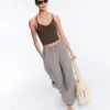 Maxi-Bloomer-Hose aus Lyocell-Mischung mit Vichy-Karomuster Maxi-Bloomer-Hose aus Lyocell-Mischung mit Vichy-Karomuster