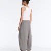 Maxi-Bloomer-Hose aus Lyocell-Mischung mit Vichy-Karomuster Maxi-Bloomer-Hose aus Lyocell-Mischung mit Vichy-Karomuster