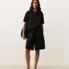 Midi-Bermudashorts aus 100 % Leinen Midi-Bermudashorts aus 100 % Leinen