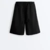 Midi-Bermudashorts aus 100 % Leinen Midi-Bermudashorts aus 100 % Leinen
