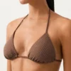 Mini-Bikinioberteil im Dreieck-Schnitt mit Polka-Dot-Muster Mini-Bikinioberteil im Dreieck-Schnitt mit Polka-Dot-Muster