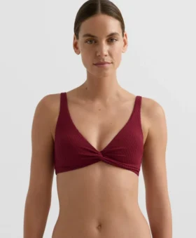 Mini-Karomuster-Jacquard-Halter-Bikinioberteil