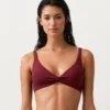 Mini-Karomuster-Jacquard-Halter-Bikinioberteil Mini-Karomuster-Jacquard-Halter-Bikinioberteil