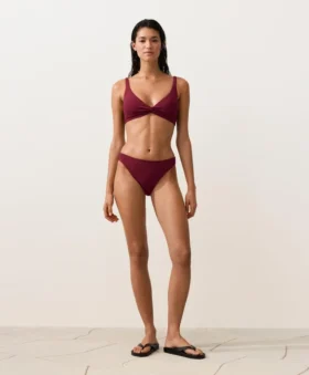 Mini-Karomuster-Jacquard-Halter-Bikinioberteil